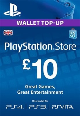 PlayStation PSN Card 10 GBP Wallet Top Up