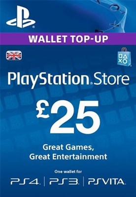 PlayStation PSN Card 25 GBP Wallet Top Up