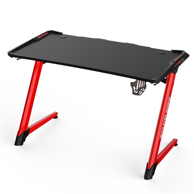 1st Player GT1-1264 (Red & Black) Carbon Fiber Gaming Desk
