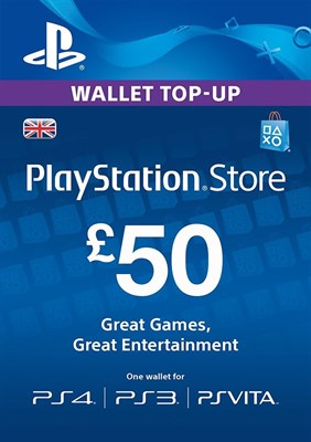 PlayStation PSN Card 50 GBP Wallet Top Up