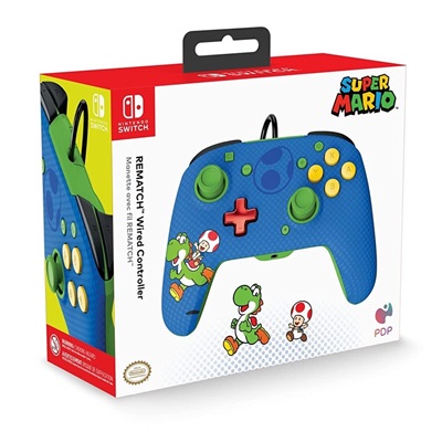 Nintendo Switch Controller with 3.5mm Audio Jack - Compatible with Nintendo Switch/ Lite/ OLED - REMATCH by PDP - Toad & Yoshi