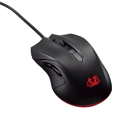 ASUS Ambidextrous optical gaming mouse with four-stage DPI switch and convenient LED indicator