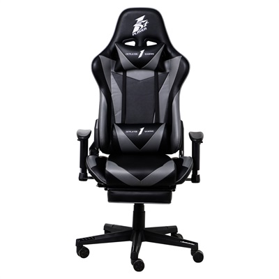  1st Player FK3 Gaming Chair with Footrest and Massager (Grey-Black)