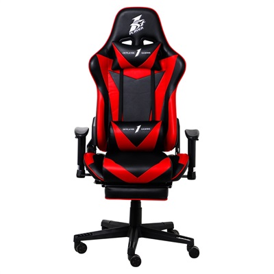 1st Player FK3 Gaming Chair with Footrest and Massager (Black/Red)