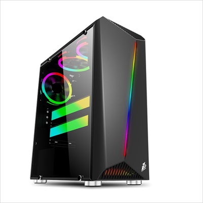 1st player R3 Rainbow ATX Mid-Tower Gaming Case (Black Without Fans)
