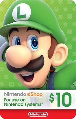 Nintendo $10 E-shop Gift Card