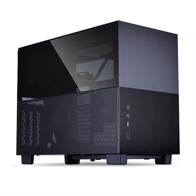LIAN LI Q58 Black Small Case - Spit Mesh and Glass side Panel PCIE 4.0 included