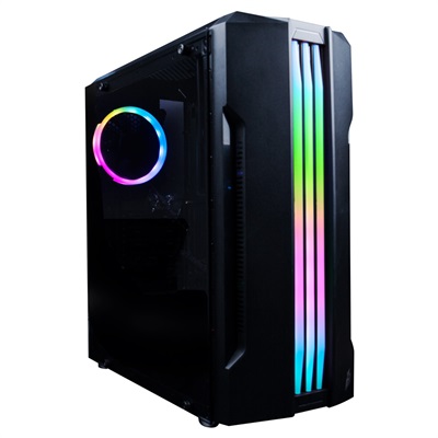 1st Player R3A (Black) Mid-Tower Gaming Case Rainbow (Without Fans)