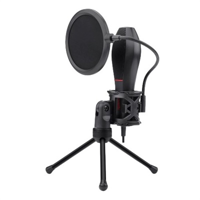 GM200 Gaming Stream Microphone Omni – 9765 Condenser with 50Hz – 16KHz with sensitivity of 38+-3dB , Impedence Control- Redragon
