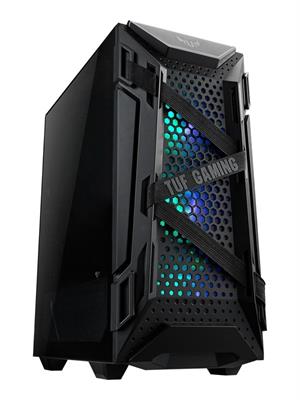 ASUS TUF Gaming GT301 ATX mid-tower compact case with tempered glass side panel
