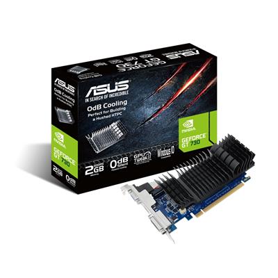 ASUS GeForce® GT 730 2GB GDDR5 low profile graphics card for silent HTPC build (with I/O port brackets)