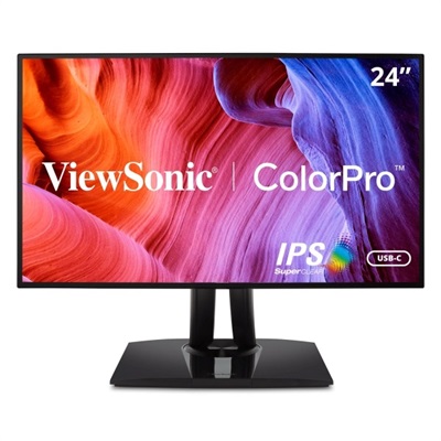 VIEWSONIC VP2468a - 24" ColorPro™ 1080p IPS Monitor with 65W USB C, RJ45, sRGB, and Daisy Chain