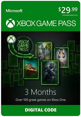Xbox Game Pass 3 Month Membership Xbox One [Digital Code]