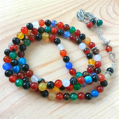 Natural Agate (Aqiq) Prayer Beads - Tasbeeh