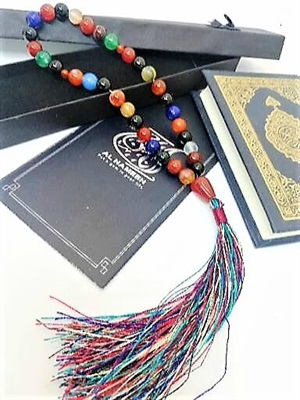 Natural Agate (Aqiq) Prayer beads - Tasbeeh