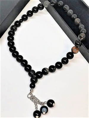 Black Agate Prayer Beads