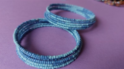 Blue wrap bangle