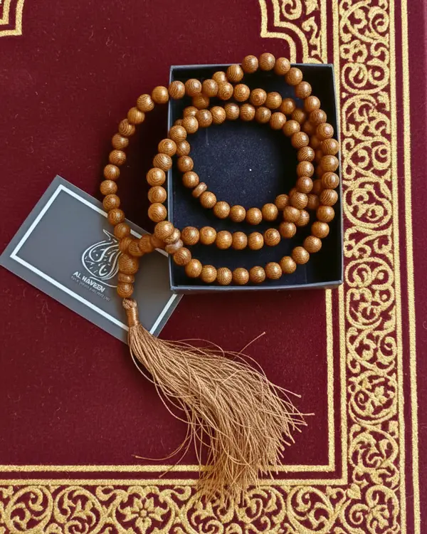 Natural Wooden Tasbeeh (99 Beads)