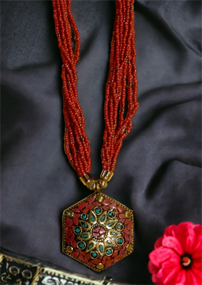 Red Bohemian Necklace