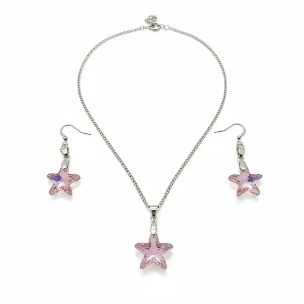 Swarovski Pink Starfish Crystal Set – 14mm