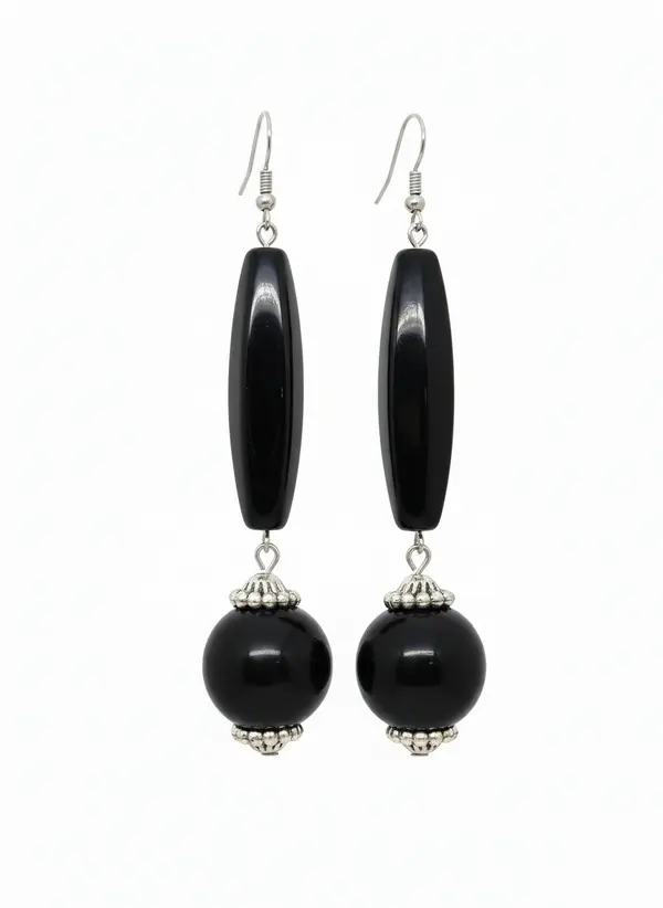 Elegant Black Onyx Drop Earrings