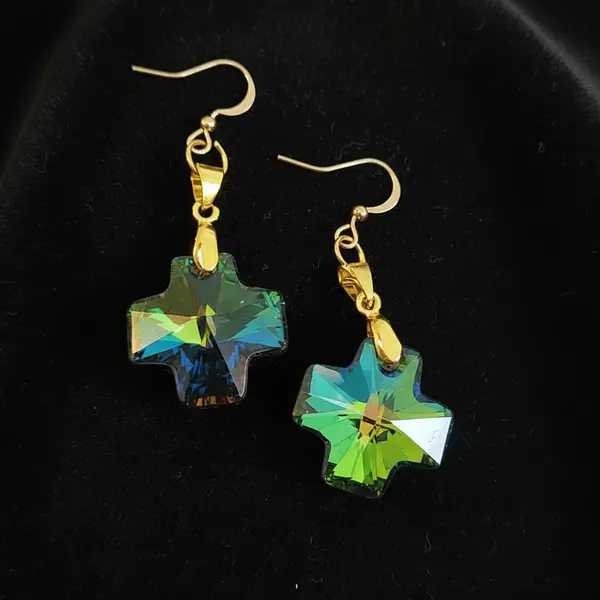 Swarovski 6866 Cross Crystal Earrings – 20mm