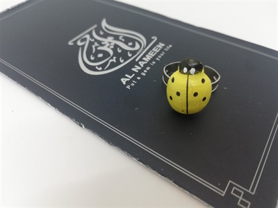 Yellow Ladybug ring