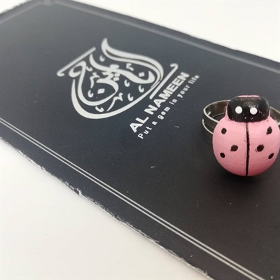 Pink Ladybug ring