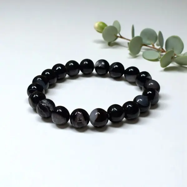 Black Suleimani Aqeeq - Bracelet for Men