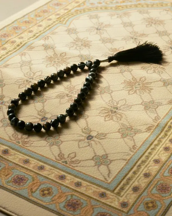 Natural Suleimani Black Aqeeq - 33 Beads Tasbeeh (10mm)