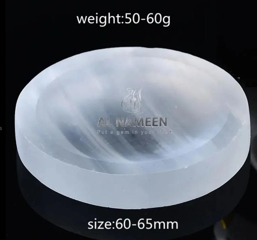 Handmade Selenite Charging Plates – LOT Of 3 Natural Crystal Display Tiles (Polished, Morocco)