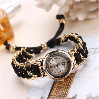 Round Rope Style Luxury Watch For Girls