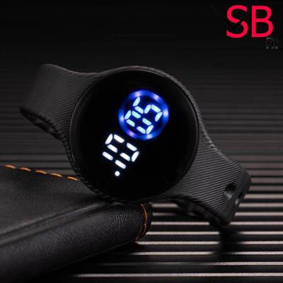 Round Touch Led Stylish Silicon Strap Digital Watch For Kids Girls & Boys.