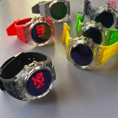 SB FIT Round LED Crystal Case Digital Watch – Sparkling Style Meets Modern Tech!