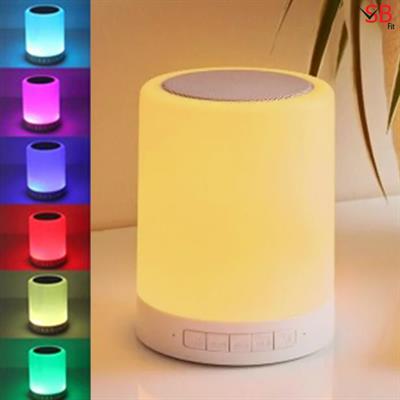  Bluetooth Speaker with LED Mood Light Lamp - Portable Touch Rechargeable