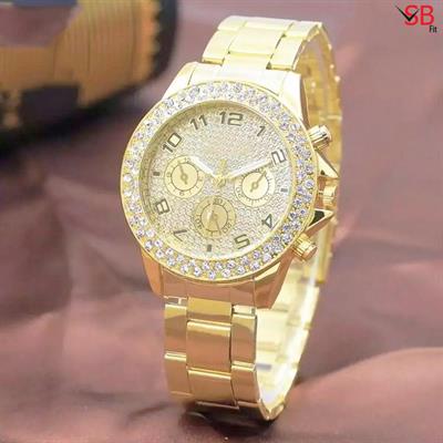 Luxury Quartz Diamonds Unisex Chain Watch - Elegant & Stylish Timepiece for Men & Women