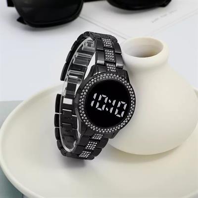 Touch Diamond Led Magnet Chain Watch For Girls
