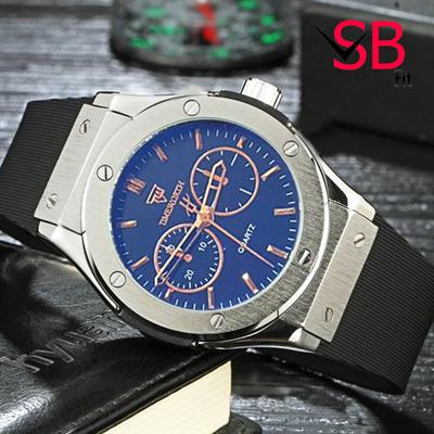 SB FIT High Quality Stylish Dial Smooth Silicon Straps Casual Analog Watch For Men.