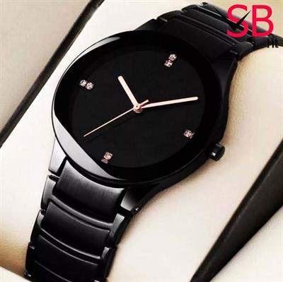 Classic Full Black Chain Stainless Steel Watch For Men.