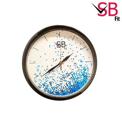SB FIT Fancy Home Decoration Blue Balls Wall Clock 11’ Inches Round Plastic