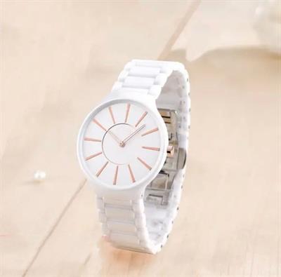 SB FIT Plain White Stylish Stainless Steel Wristwatch For Men & Boys
