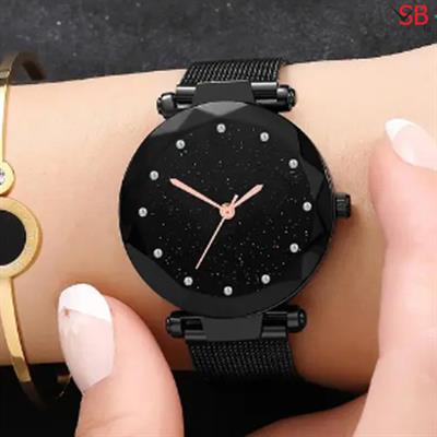 Luxury Ladies Magnet Chain Watch for Girls – Elegant and Stylish Timepiece with Magnetic Closure by SB FIT®