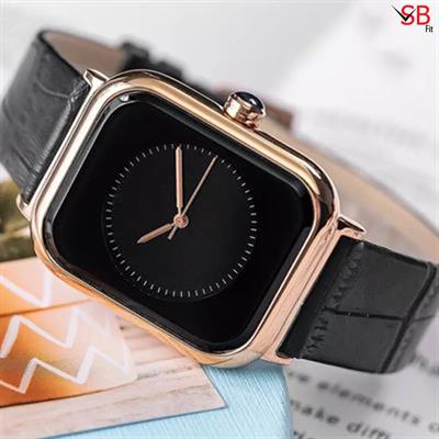  Stainless Steel Black Leather Strap Watch for Women – Elegant, Durable, and Stylish Analog Wristwatch by SB FIT®