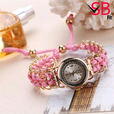 Round Rope Style Luxury Watch For Women | Stylish Bracelets Rope Watches For Girls