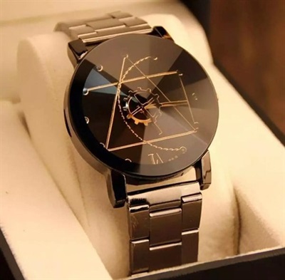 Stylish CL Black Stainless Steel Wristwatch For Women
