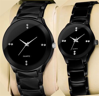 Pack of 2 Couple Watches For Women & Men.