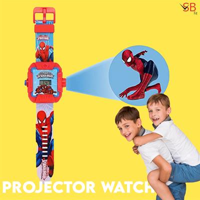 Top-Selling Kids 3D Spiderman Projector Display Watch For Kids SB FIT®