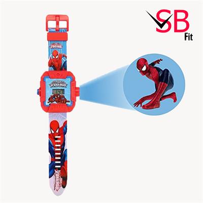 Spiderman 3D Projector Display Watch For Kids - 3D Cartoon Watch For Boys & Girls