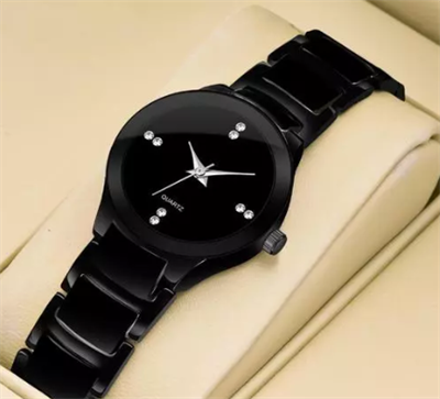 Black Luxury Diamond Style Quartz Watch For Women.