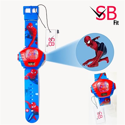 Kids Spiderman 3D Projector Display Watch For Kids - 3D Cartoon Watch For Boys & Girls